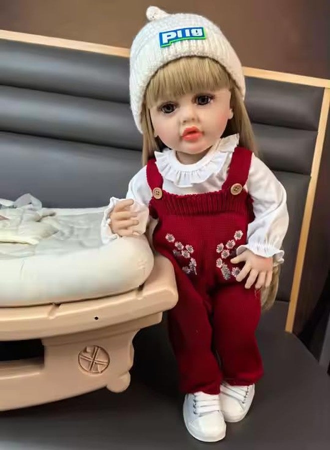 JETRA Lifelike Reborn Baby Doll Girl - 22-inch Soft Body Realistic Newborn Baby Dolls Silicone Full Body Real Life Baby Dolls,Ages 3+ Year Old Girls (Multicolor) - Image 2